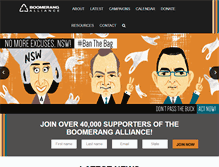 Tablet Screenshot of boomerangalliance.org.au
